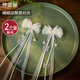 烨翡俪女童汉服头饰儿童古风发饰蝴蝶结飘带发夹小女孩流苏发卡对夹粉色