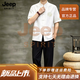JEEP SPIRIT吉普高端时尚汉服成人男唐装古风男童中国风演出服儿童古装男龙袍 白色 XL