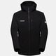 猛犸象（MAMMUT）Ultimate Comfort 徒步旅行连帽拉链防风透气长袖软壳衣 黑色 XL
