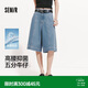 森马（Semir）牛仔裤女夏季高腰宽松凉感抑菌2026百搭百慕大五分裤109326122002