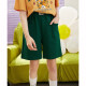库恩玛维外穿夏季女2022年新款高腰宽松小个子短裤休闲裤直筒裤潮K60561 绿色 M