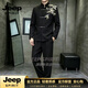 JEEP SPIRIT唐装男中式立领黑色中山装新中式男士套装婚礼服 黄色 M 【建议100-115斤】
