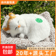 毛绒仿真猫会叫睡猫汽车摆件竹炭垫子猫净化空气家居装饰礼品玩偶 款式1