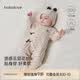 babylove新生儿连体衣春秋季纯棉和尚服洋气初生婴儿系带哈衣护肚秋装