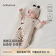 babylove新生儿连体衣春秋季纯棉和尚服洋气初生婴儿系带哈衣护肚秋装