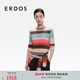 ERDOS 25秋冬圆领彩色条纹撞色休闲减龄时尚女套衫羊绒衫 彩色条纹 L 170/88A