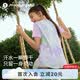 moodytiger女童印花短袖T恤26年夏季新款速干运动上衣防晒儿童衣服