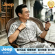 JEEP SPIRIT男士套装夏新款休闲短袖衬衫男唐装中国风男装中式上衣服男新中式 白色 M 100-120斤