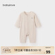 babylove婴儿连体衣春秋季轻薄保暖衣服男女宝宝纯色哈衣爬爬服打底睡衣