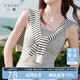 三彩2026夏季新款修身短款背心吊带打底衫U领无袖上衣弹力打底M