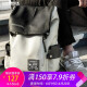 闪潮韩版双肩包男士皮质背包大容量电脑包旅行潮流休闲时尚书包 灰色(常规款)