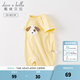 戴维贝拉（DAVE＆BELLA）夏天薄款婴儿衣服新生儿夏季短袖连体衣婴幼儿包屁衣宝宝空调服装 浅黄色DB2235928 90cm （建议身高80-90cm）