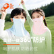 GOLOVEJOY高乐捷儿童防晒面罩面纱男女童夏遮阳全脸面巾冰丝护颈宝宝口罩蓝