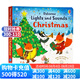 Usborne 独角兽 美人鱼 圣诞节 发光发声书 英文原版绘本 Lights and Sounds Unicorns 唯美插画发光装置精装纸板书 睡前读物礼物礼品书触摸洞洞书 圣诞节 发光书发声书