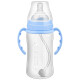 贝儿欣（BABISIL） 奶瓶婴儿宽口径PP吸管奶瓶180ml/300ml 粉蓝色 180ml-2个装