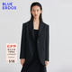 BLUE ERDOS西装女气质通勤职场羊毛混纺黑色休闲西服外套B235J1025 黑 S (160)