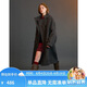 ELLE KIDS童装 复古立领毛呢大衣女儿童冬季新款落肩廓形长款外套
