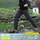 迪卡侬（DECATHLON）速干裤男女户外长裤徒步裤子快干登山透气弹力 TREK100 黑灰色-男款 【亚洲版型 裆部加深】 44