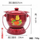 华科加高加厚结婚红痰盂陪嫁成人搪瓷痰盂儿童坐便器高脚加厚带盖尿盆 不锈钢酒红高痰盂+盖+垫