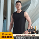 龙牙【2件-100】二代秘纤速干宽肩背心内搭休闲外穿舒适纯色吸湿背心 极夜黑 M (175/96A) 高178重140-155斤