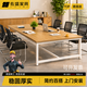佐盛会议桌办公培训桌长条桌阅览洽谈桌白色钢架工作台 2米*1米