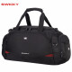 瑞士SWICKY瑞驰手提包男士大容量行李袋出差旅游短途旅行运动干湿分离健身包 黑色