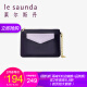 莱尔斯丹 新款女包专柜同款时尚休闲横款方形短款链条拉链零钱包票夹LS 9TW723 紫色 DPL X