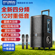 HYUNDAI现代12吋大功率广场舞音响 拉杆音箱户外K歌大音量移动蓝牙舞台音响 带麦克风演出k歌跳舞会议主持