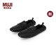 MUJI 女式 羊皮 乐福鞋 一脚蹬 鞋子 单鞋 平底 皮鞋 26年秋季新品 黑色 23.5 cm/37码