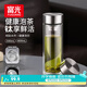 富光玻璃杯纯钛泡茶杯高硼硅茶水分离杯子双层车载水杯男教师节礼物