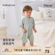 babylove婴儿连体衣夏季透气莫代尔轻薄睡衣宝宝哈衣弹力睡袍简约蝴蝶衣