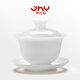 京红运真裸价·冰种玉瓷三才盖碗陶瓷茶杯茶具白瓷泡茶器