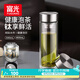 富光玻璃杯纯钛泡茶杯高硼硅茶水分离杯子双层车载水杯男教师节礼物