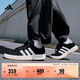 adidas 面包鞋 GRAND COURT BASE 00s休闲板鞋平底鞋男女阿迪达斯 黑色/白色/树脂黄(推荐女生选小半码)   42