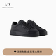 ARMANI EXCHANGE/阿玛尼26年秋冬新款男士系带低帮拼接厚底板鞋运动休闲鞋 UC001-黑色 42