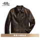 RRL 男装 经典款皮革夹克RL90197 001-黑色 S