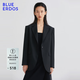 BLUE ERDOS西装女气质通勤职场羊毛混纺黑色休闲西服外套B235J1025 黑 S (160)