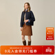 ELAND【暖格绗缝棉服】【特氟龙三防】衣恋菱格廓形外套26新款 藏青色(59)Navy M /165