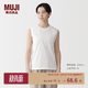 MUJI 女式 天竺编织 无袖T恤 上衣打底衫女款26年春夏女装 BB2RLA6S 白色 M (160/84A)