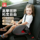 好孩子（gb）宝宝便携式安全座椅 车载儿童增高垫式安全座椅3-12岁ISOFIX接口 黑灰色（3-12岁）