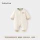 babylove【清仓】婴儿连体衣秋冬季衣服宝宝恒温保暖薄夹棉哈衣棉服 翠微绿 73cm