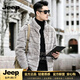 JEEP SPIRIT高级感立领水貂毛皮草男女冬季重磅加厚保暖棉服大衣潮牌情侣外套 浅灰色【专柜正品】 M 100-120斤【专柜正品】