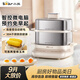 小熊（Bear）煮蛋器 蒸蛋器 自动断电不锈钢早餐神器 电蒸锅小型1-2人用 可预约定时 ZDQ-E12L6