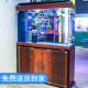森森（SUNSUN）【包安装】森森鱼缸水族箱生态造景玻璃底滤大型鱼缸客厅 超白隔断1.5米长42cm宽(双色可选)带礼包
