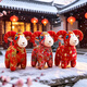 慕曦贝儿羊年吉祥物公仔生肖羊毛绒玩具仿真羊玩偶布娃娃新年年会礼品活动 三色花布羊混搭25CM 颜色混搭/单个价格，量大有优惠