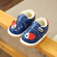 贝贝街区学步鞋棉鞋婴幼儿冬季宝宝鞋子0-1-2岁加绒婴儿棉鞋男宝宝叫叫鞋 蓝色 18码内长13cm