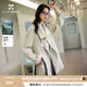 香影英伦风收腰风衣女中长款2026秋季新款都市清行薄款香芋紫外套 米白 S 155/80A/85-95斤