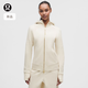 lululemon丨Scuba Evolve 女士经典剪裁拉链连帽衫 LW3LH6S 浅象牙白/金 M