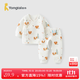 童泰（TONGTAI）婴儿和服套装秋冬保暖0-3月新生儿衣服初生宝宝纯棉上衣裤子 橘色 52 cm