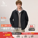 HAZZYS【拒水】哈吉斯男装 2026外套秋季经典简约纯色立领夹克衫男 深藏青色DN L （175/96A 48）